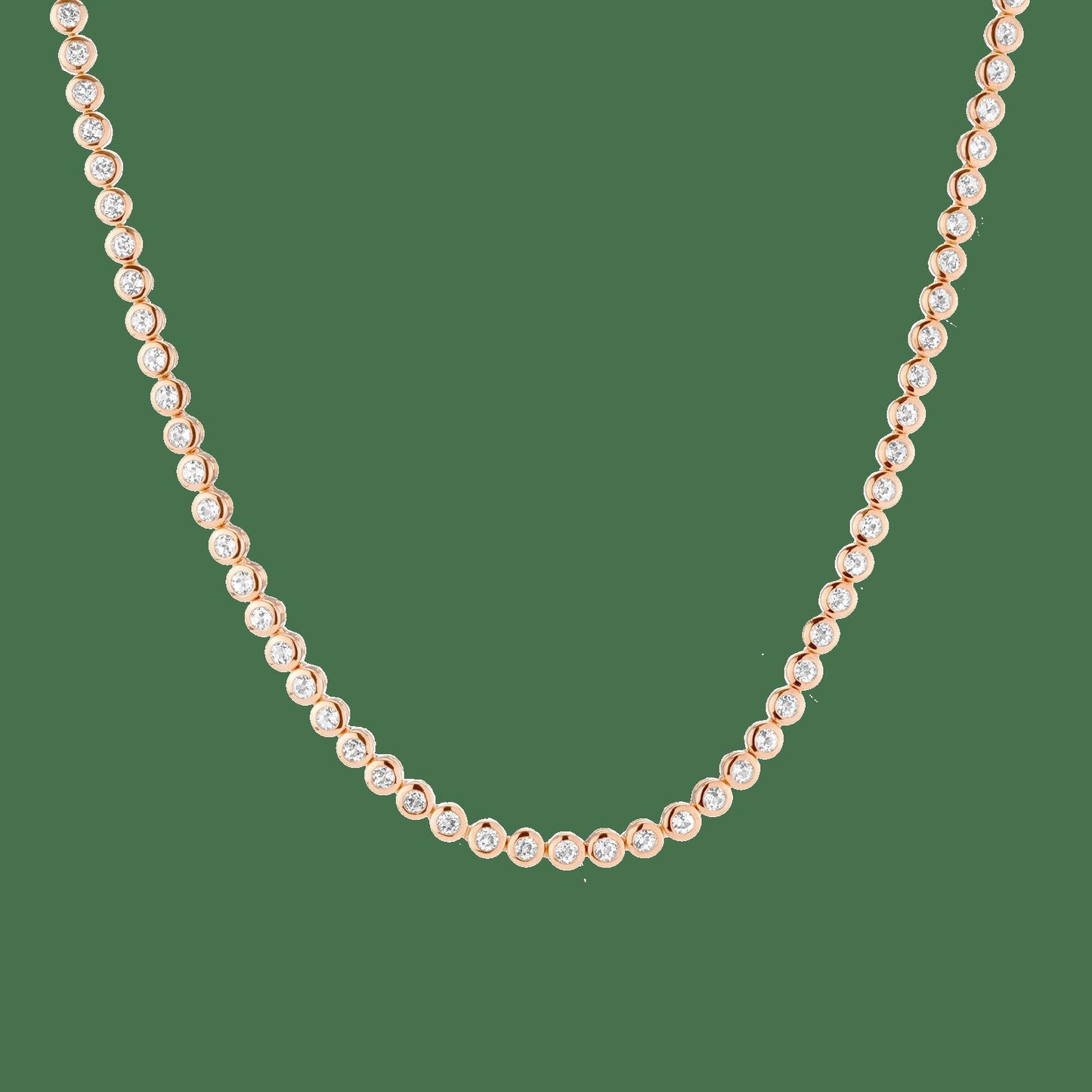 Diamond Bezel Tennis Necklace