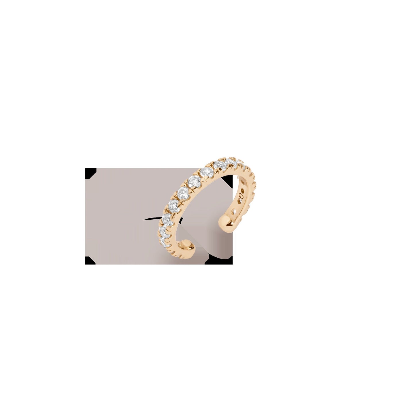 Lab Grown White Sapphire Ear Cuff