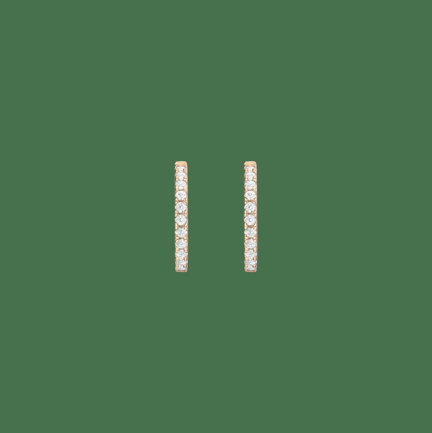 35mm Lab Grown White Sapphire Hoop Earrings