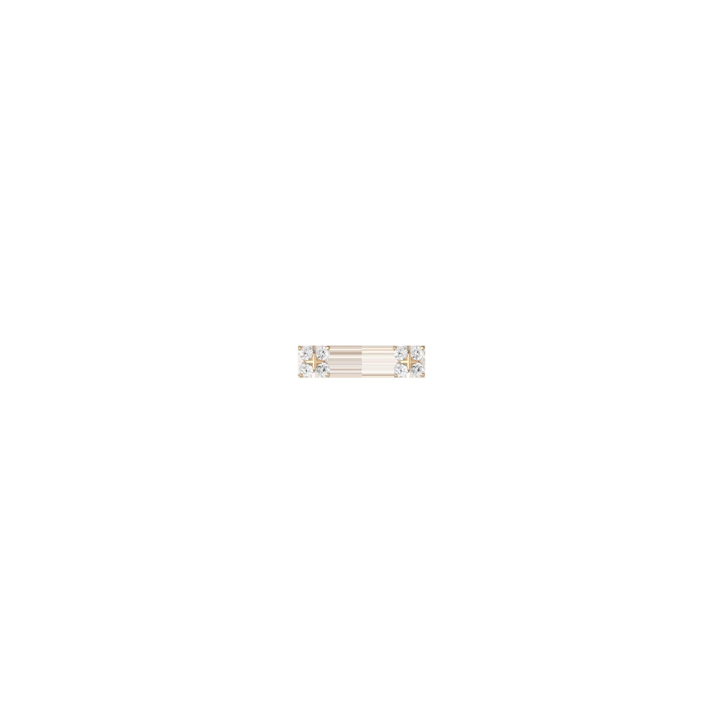 Lab Grown White Sapphire Wildflower Stud Earrings
