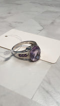 Sterling Silver Amethyst Ring, 11