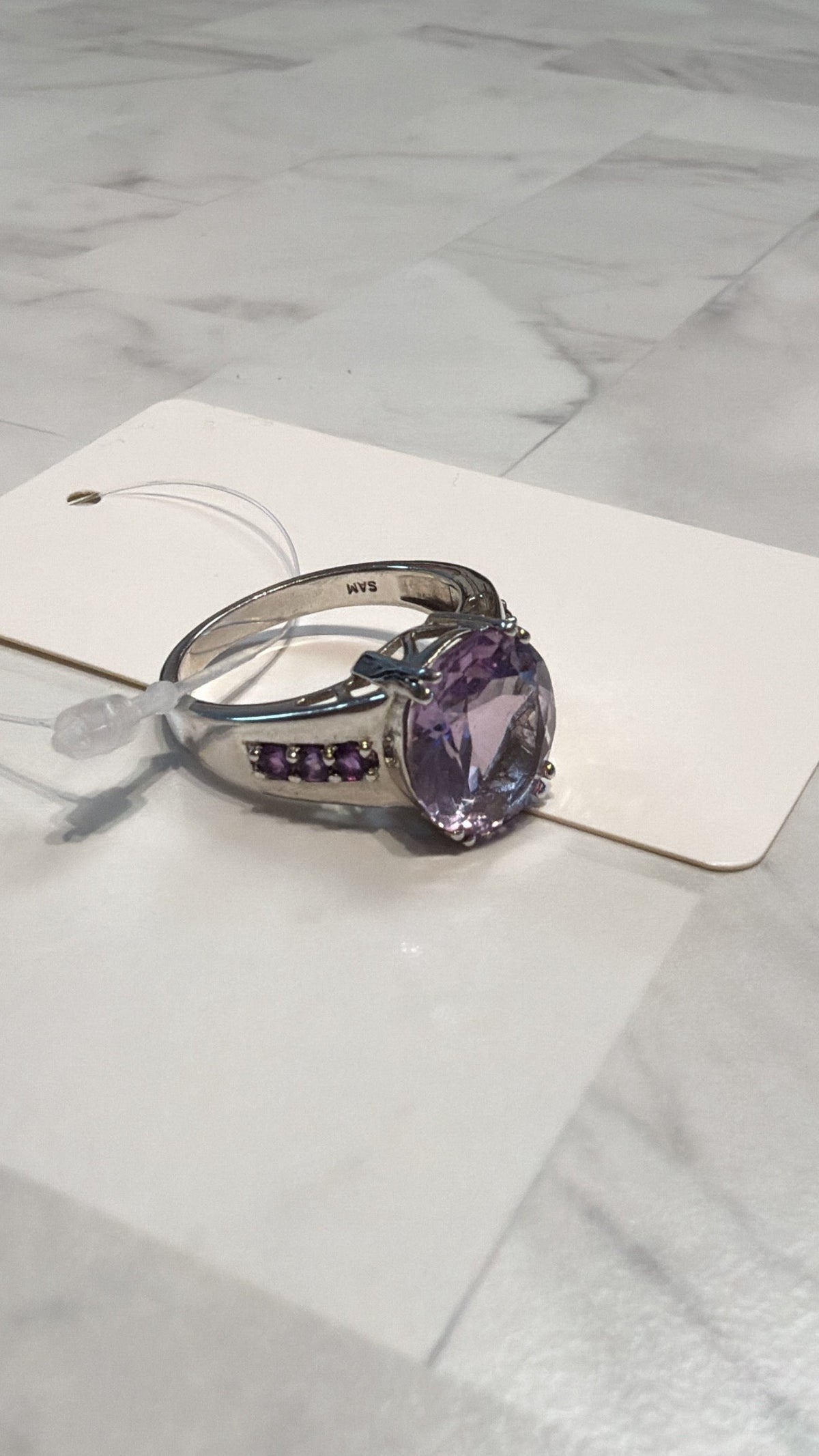 Sterling Silver Amethyst Ring, 11