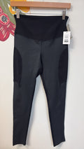 New Yummie Black Tommy Coated Moto 28" Inseam Leggings, M