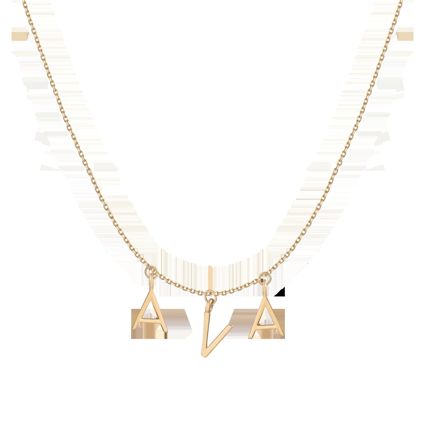 Gold Station Letter Necklace