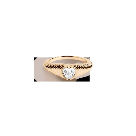 Radiant Heart Art Deco Ring