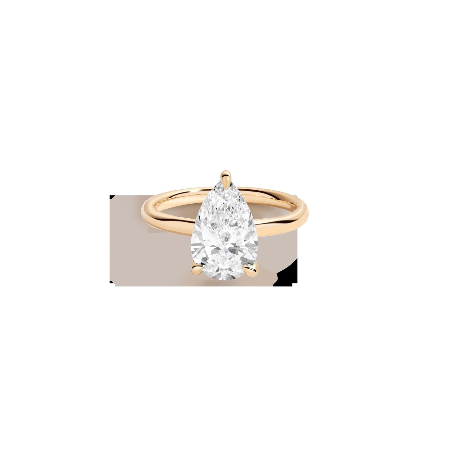 3ct Pear Lab Grown Diamond Solitaire Ring