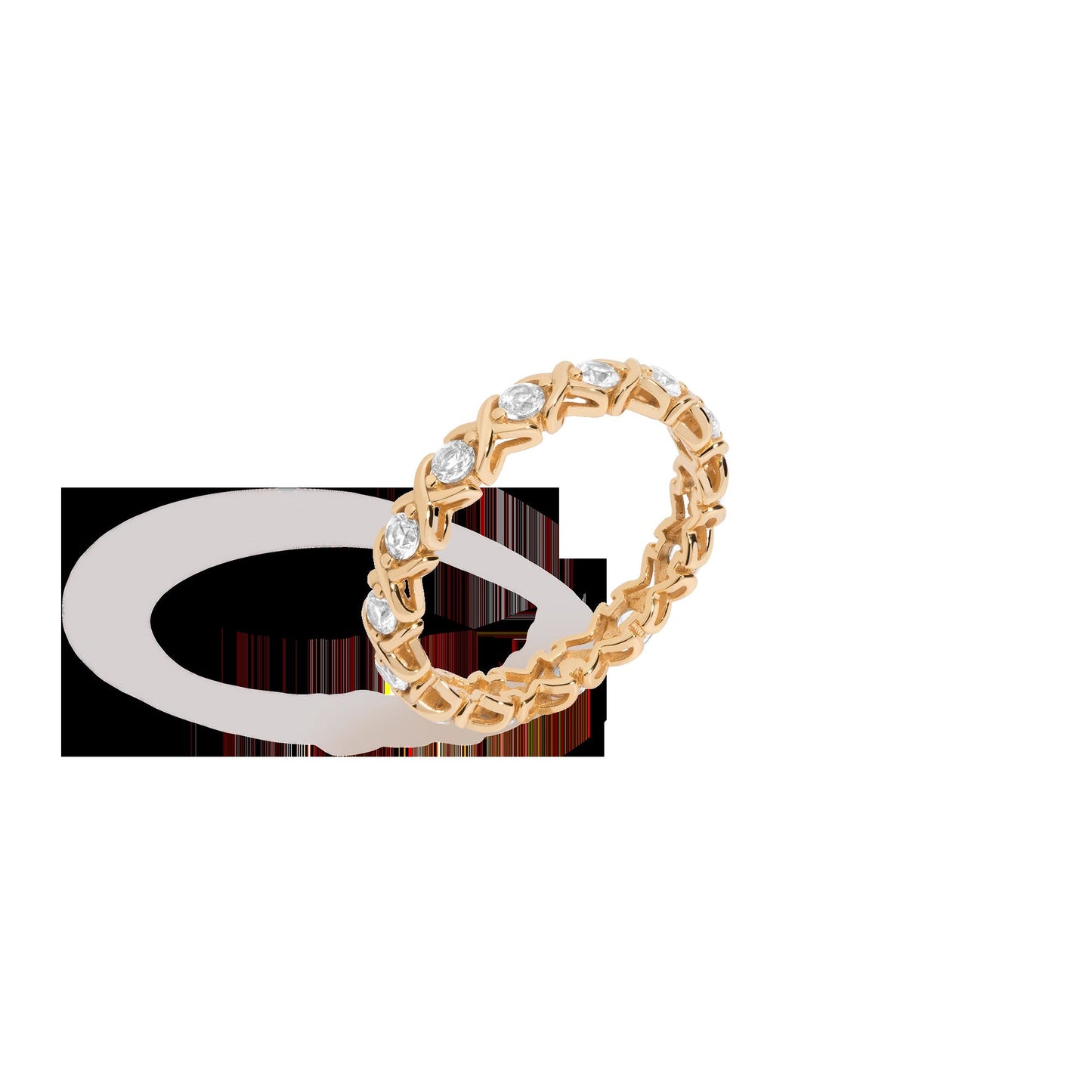 Lab Grown White Sapphire X Estate Eternity Ring