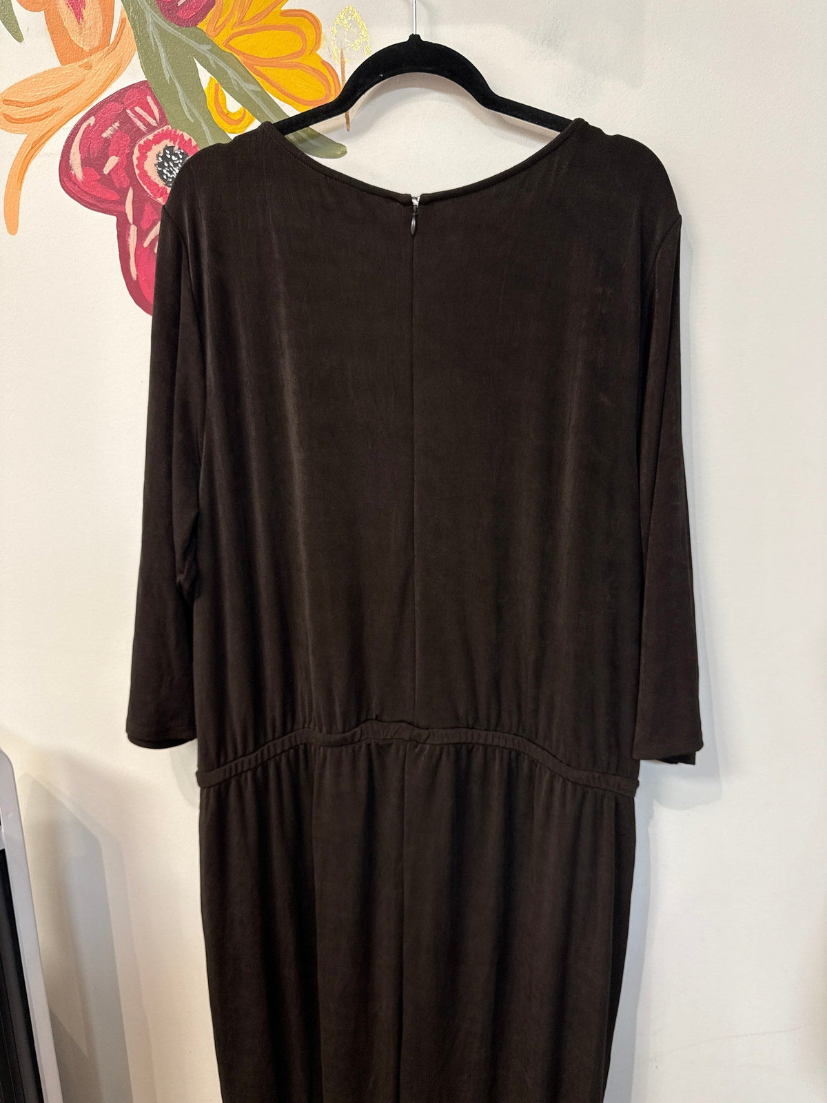 New Chico's Cocoa Bean Travelers 31" Inseam Jumpsuit, 20/22
