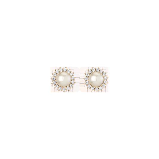 Aurate x Marilyn Monroe: Lab Grown White Sapphire Pearl Earrings
