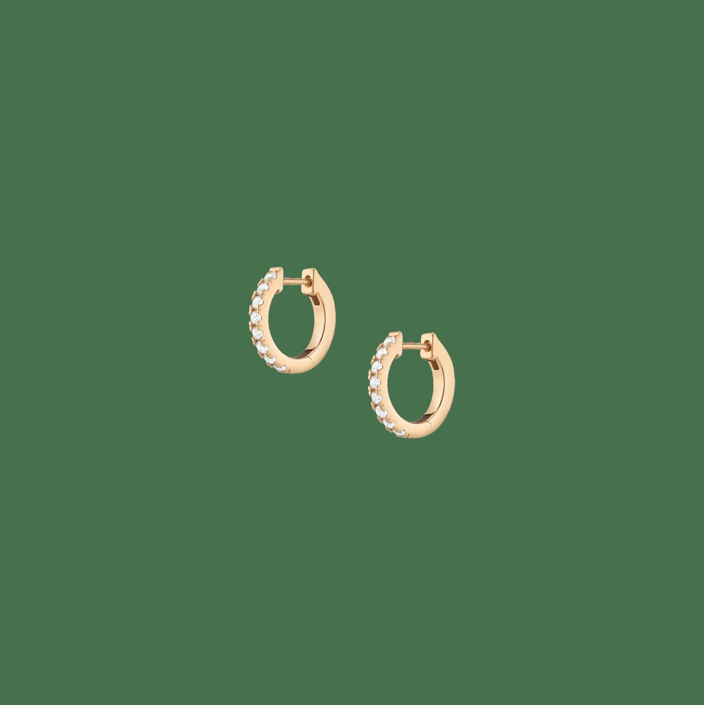 Lab Grown White Sapphire Huggie Earrings