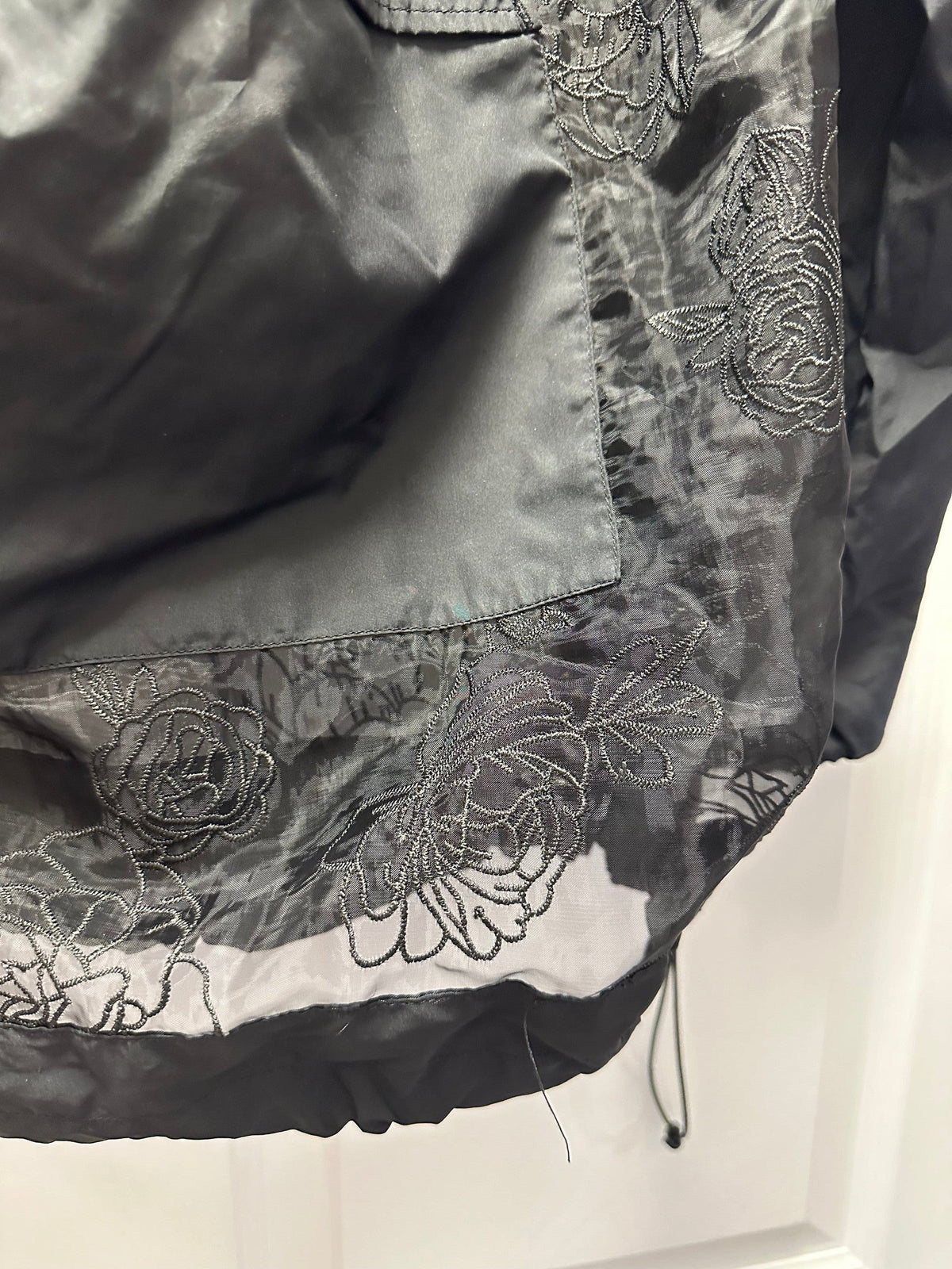 Fabletics Black Windbreaker with Lace Sz Large