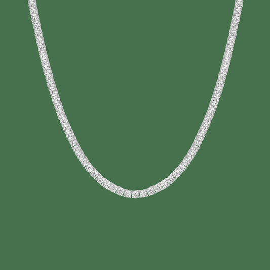 Lab Grown White Sapphire Tennis Necklace - 22ct