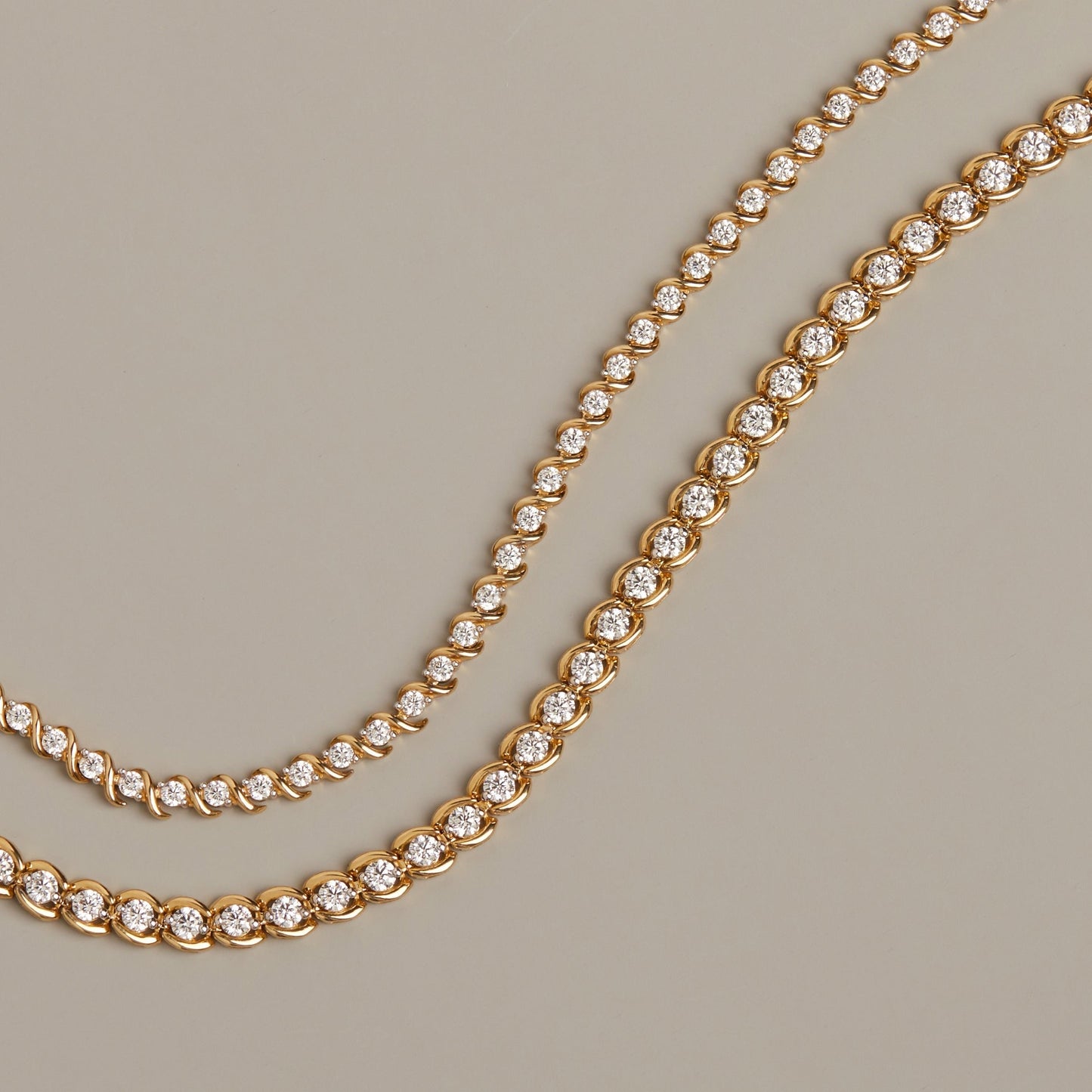 Lab Grown Diamond Bezel Estate Tennis Bracelet