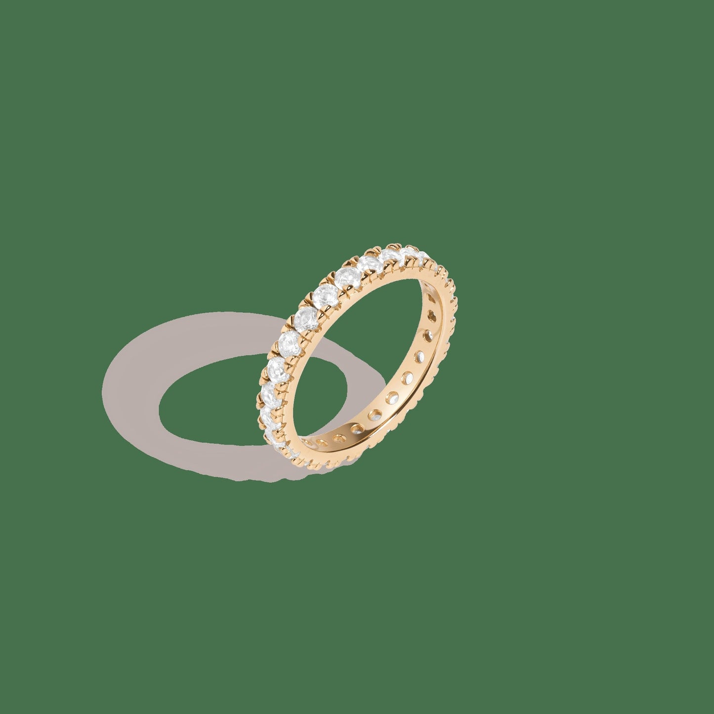 Lab Grown White Sapphire Eternity Ring