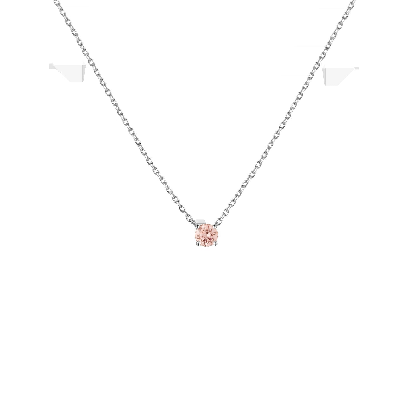 Lab Grown Pink Diamond Solitaire Necklace