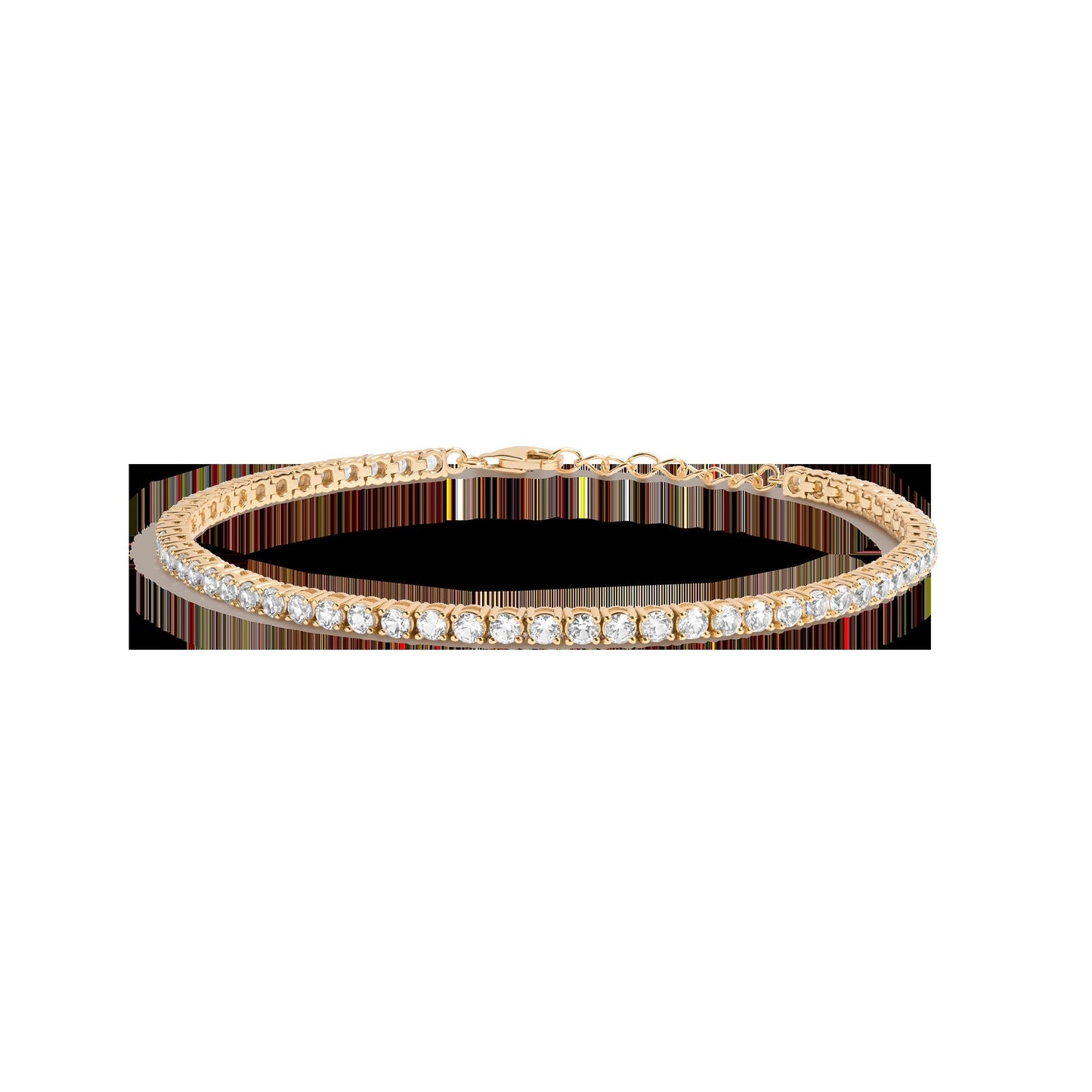 Lab Grown White Sapphire Tennis Anklet