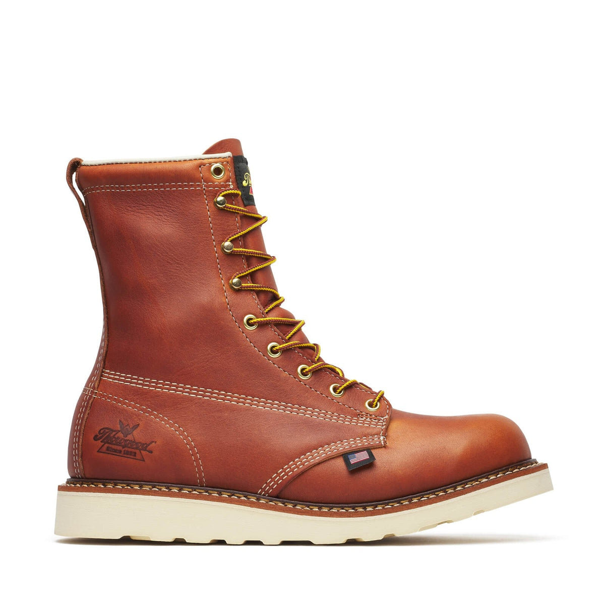 Thorogood American Heritage – 8′′ Tobacco Plain Toe MAXWear WedgeTM