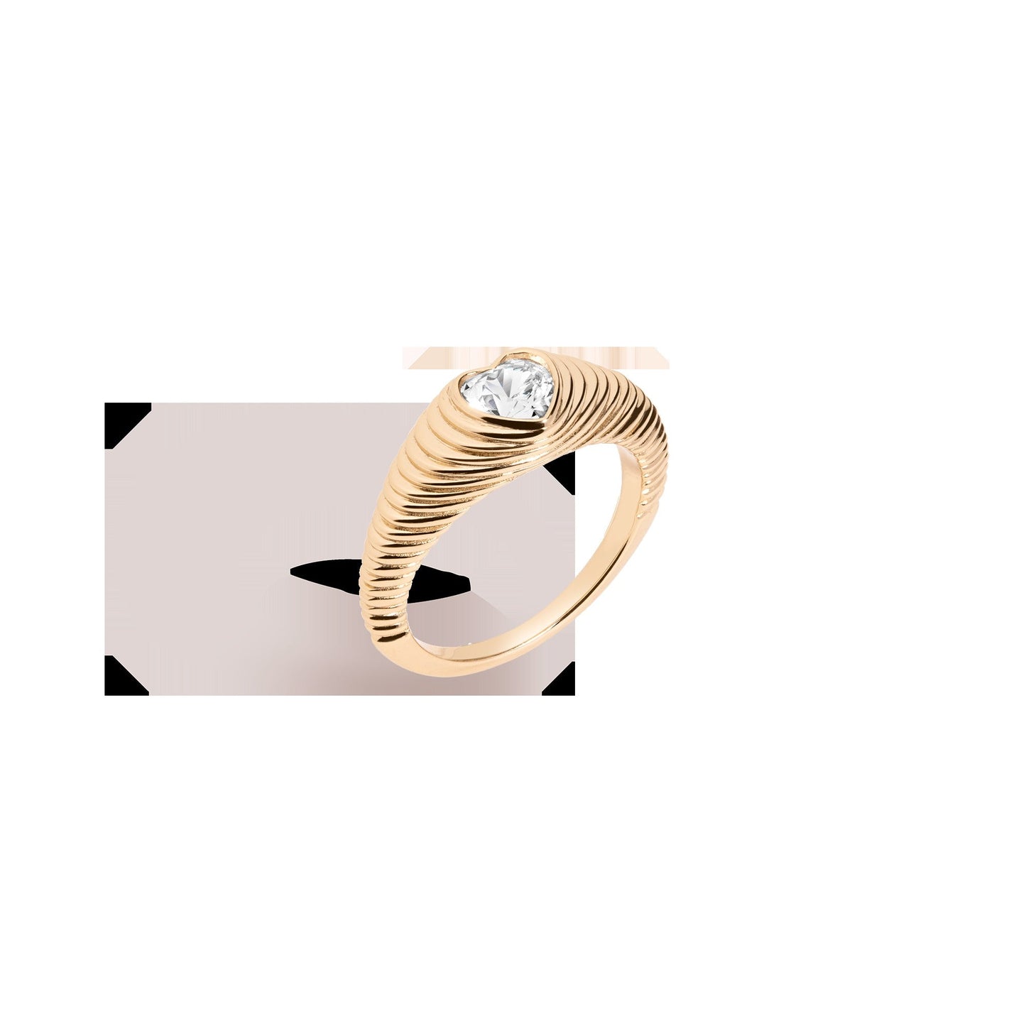 Radiant Heart Art Deco Ring