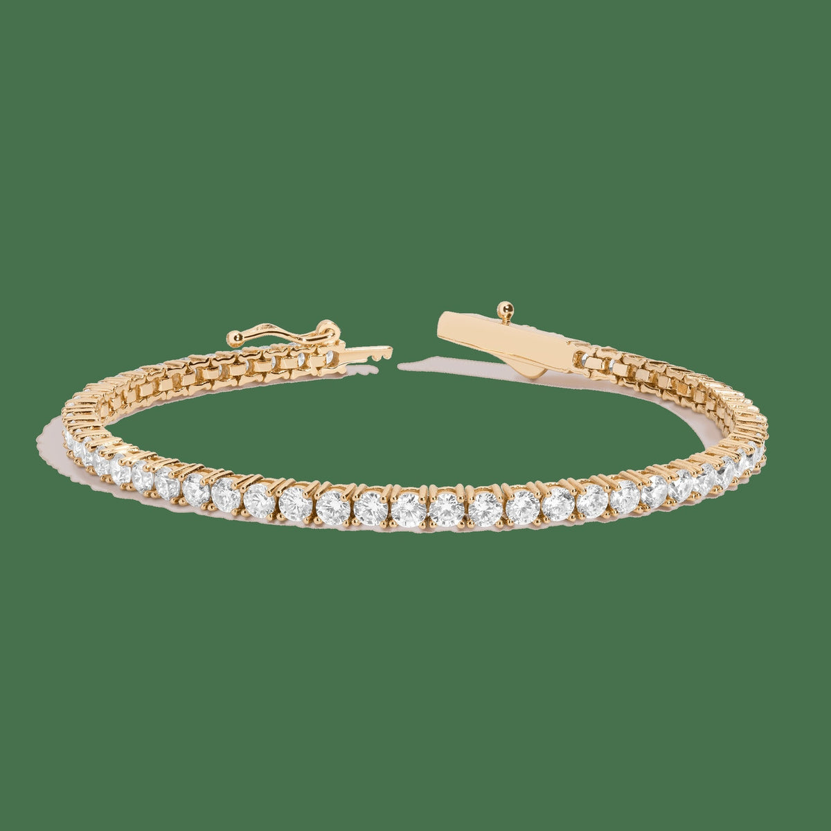 Lab Grown White Sapphire Tennis Bracelet