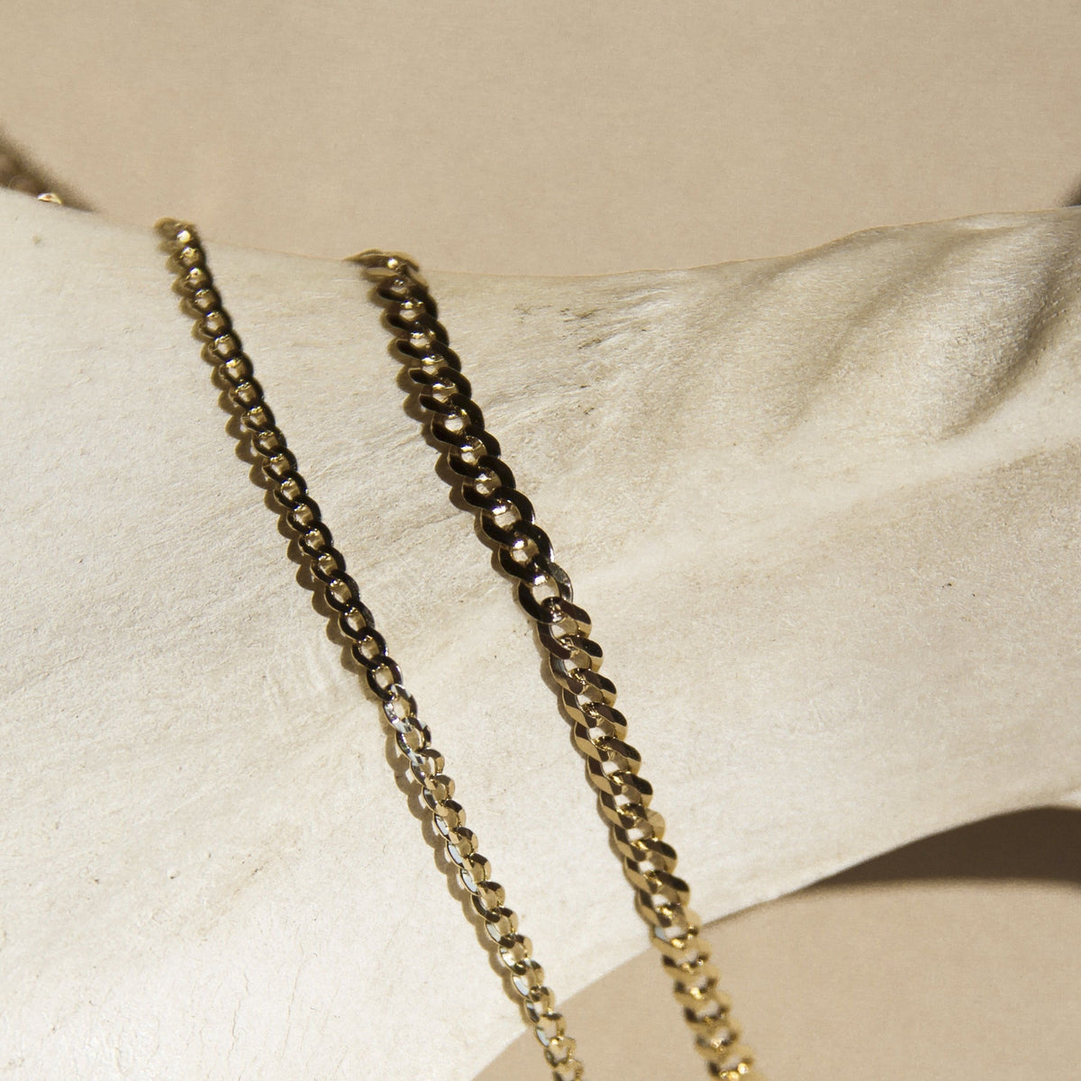 Large Gold Curb Chain Necklace