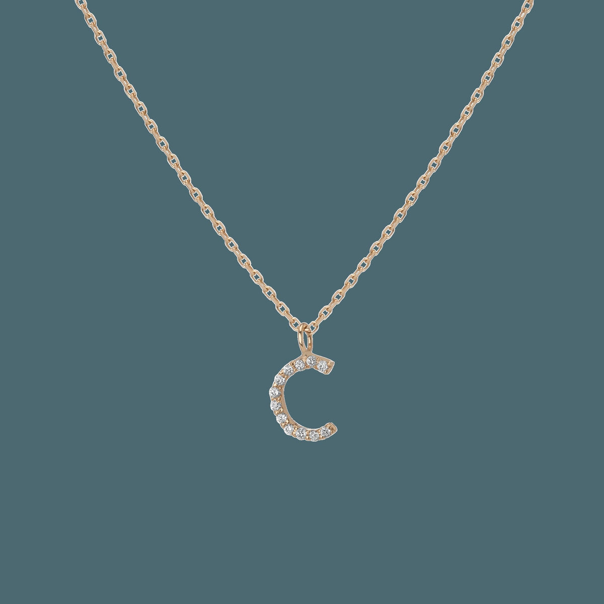Classic Diamond Letter Necklace