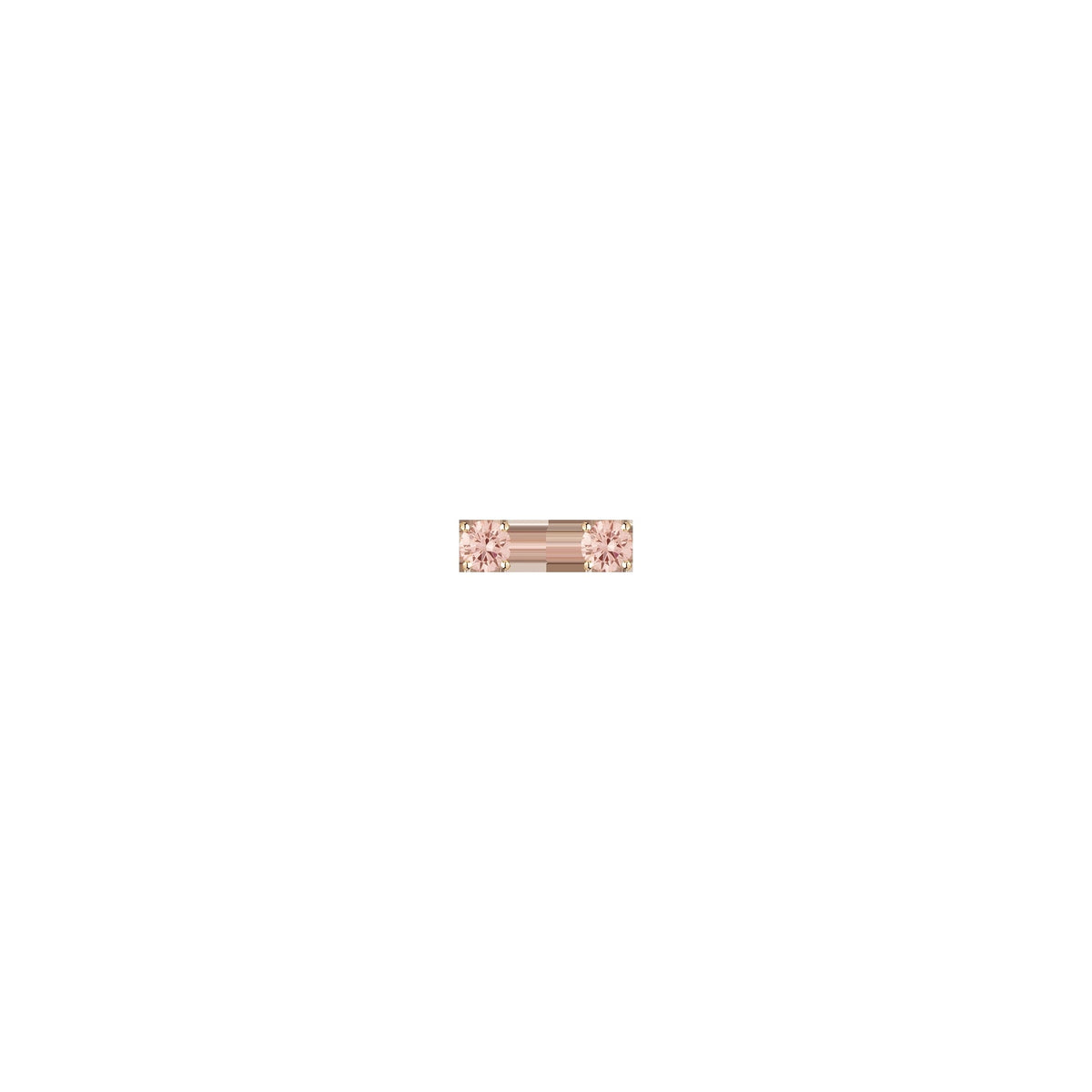 Lab Grown Pink Diamond Solitaire Stud Earrings