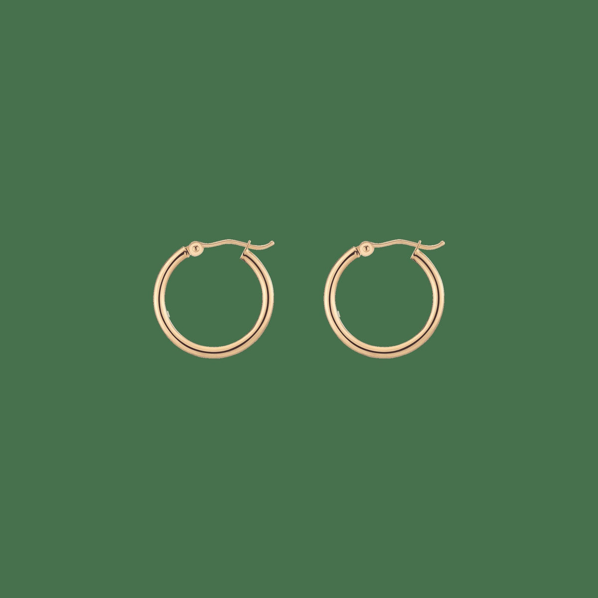 Gold Hoop Earrings - 2mm