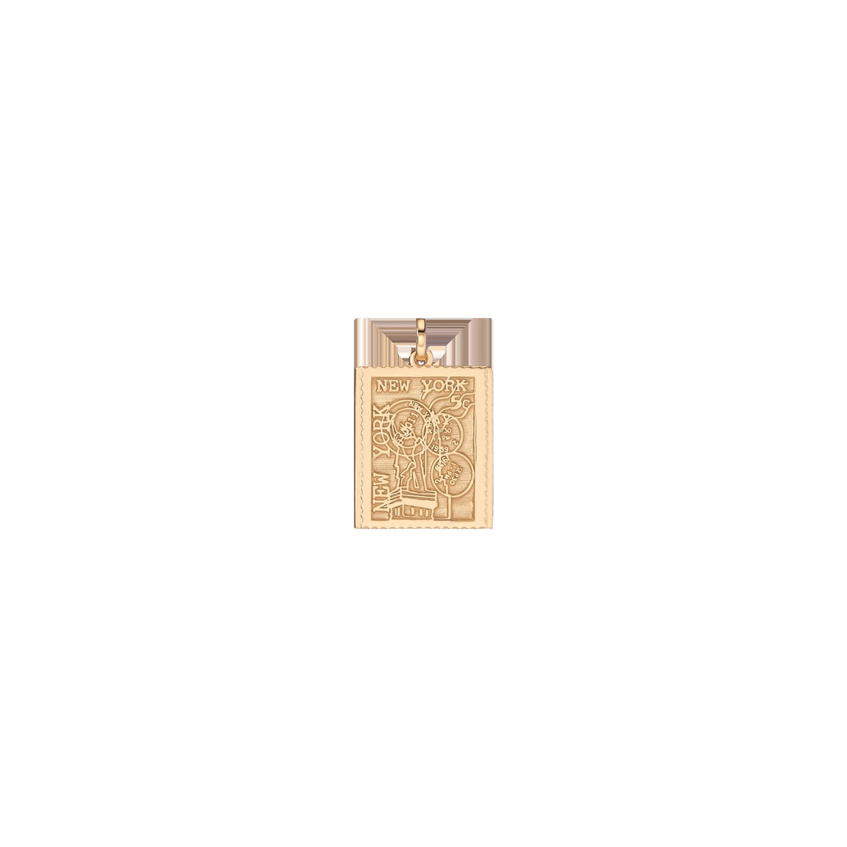 Vintage City Stamp Charm