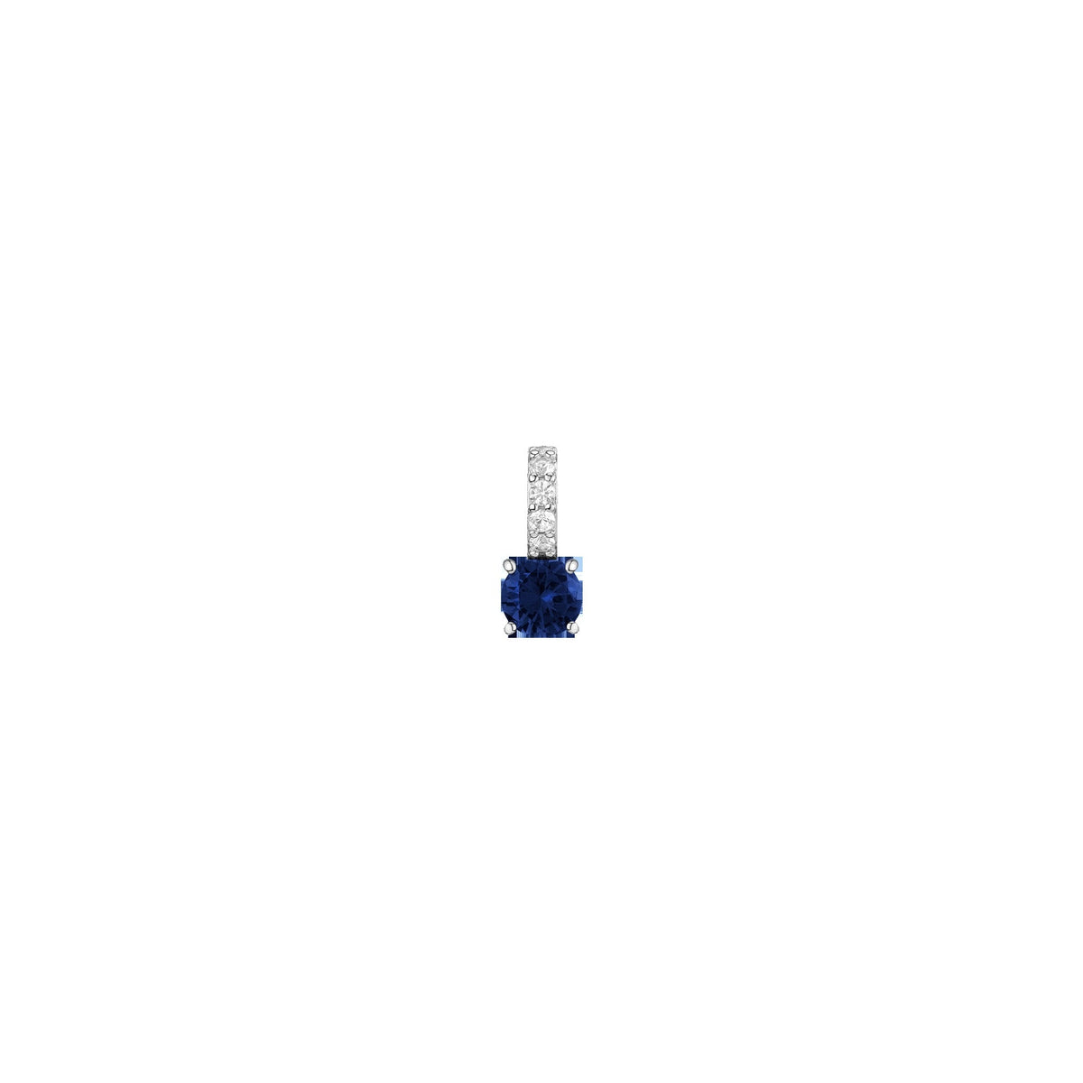 Round Cut Tennis Charm Pendant