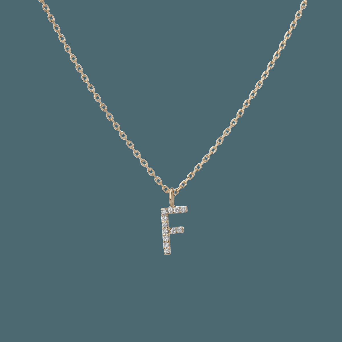 Classic Diamond Letter Necklace