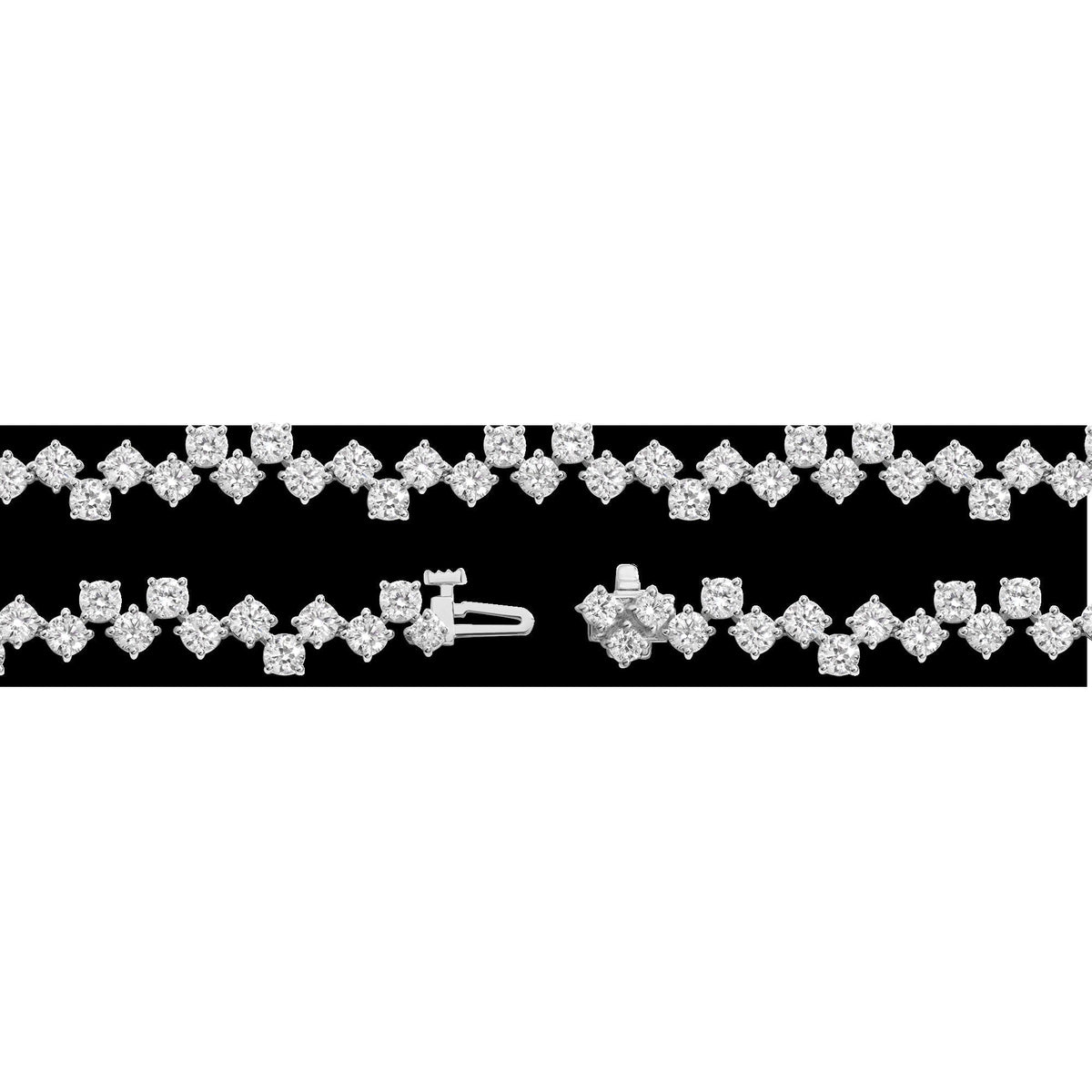 16ct Floating Lab Grown Diamond Tennis Necklace