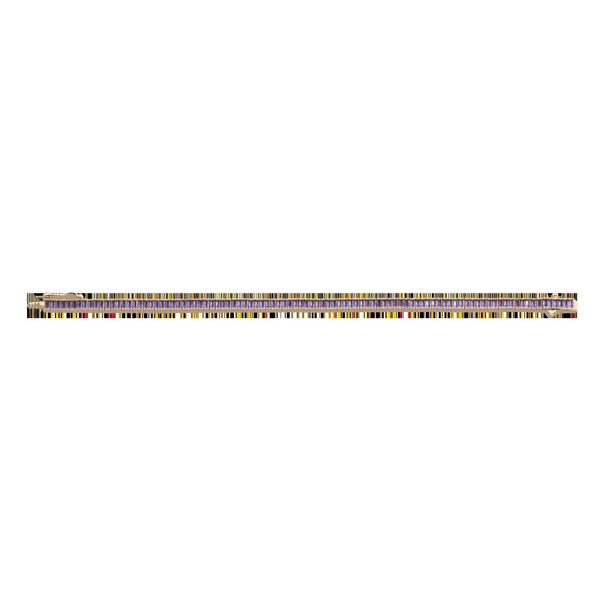 Lab Grown Amethyst Baguette Tennis Bracelet