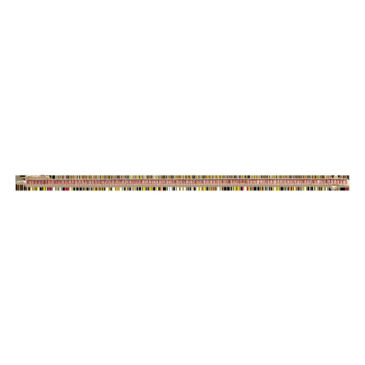 Lab Grown Sunstone Baguette Tennis Bracelet