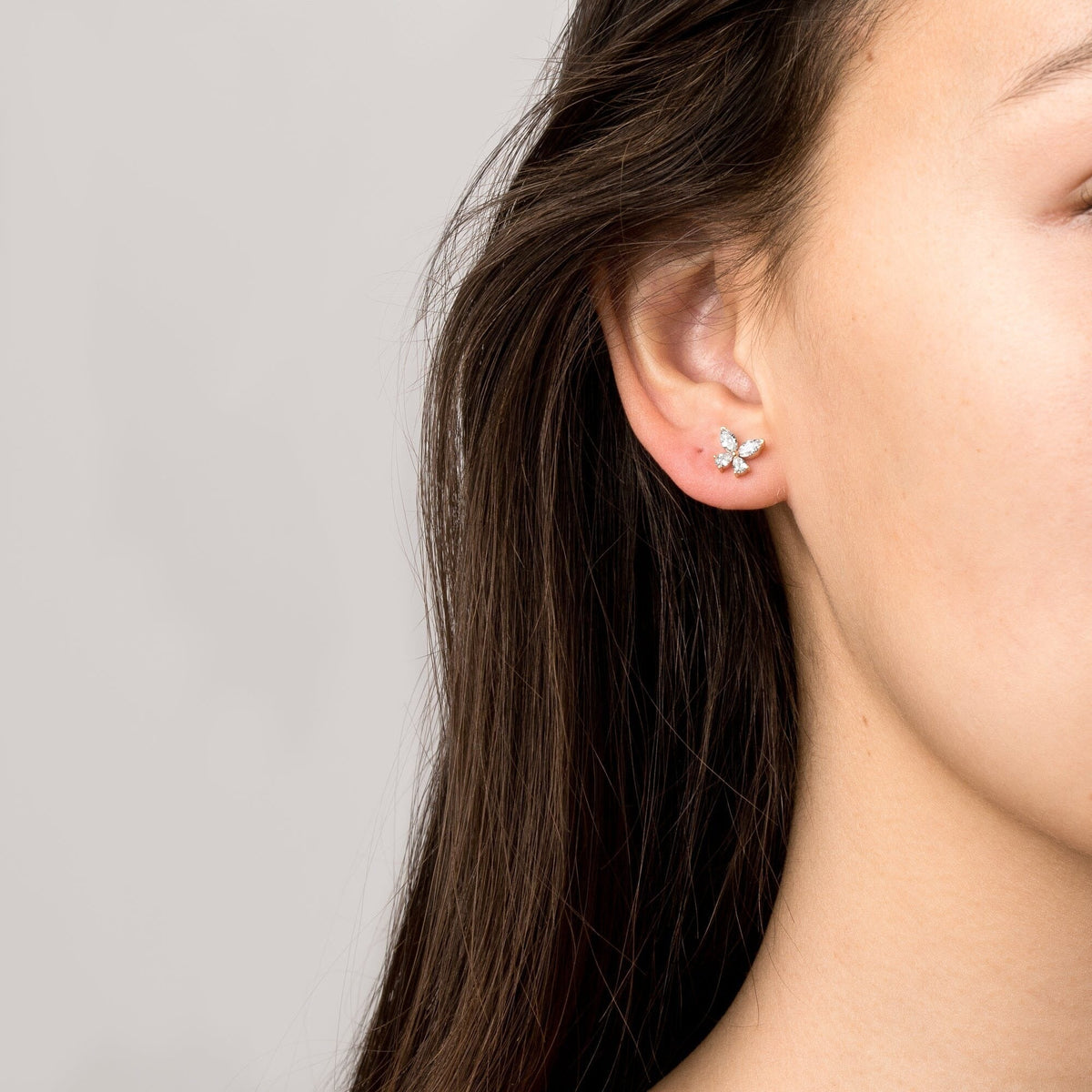 Lab Grown Diamond Butterfly Earrings