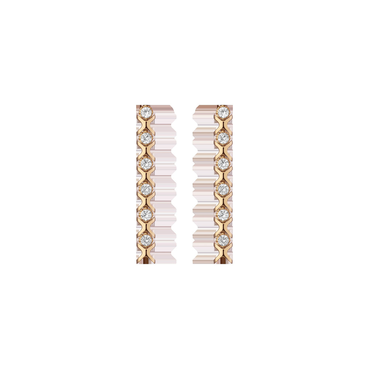 Bold Lab Grown White Sapphire X Estate Tennis Earrings