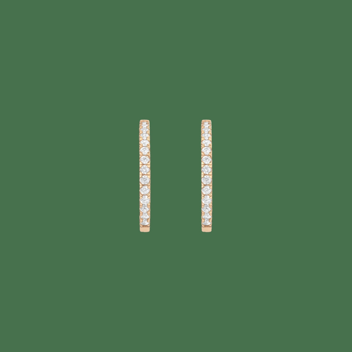 35mm Lab Grown White Sapphire Hoop Earrings