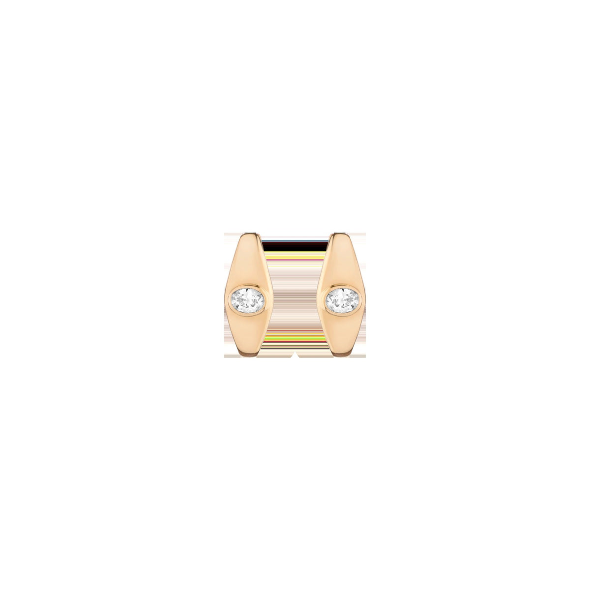 Chunky Lab Grown Diamond Oval Huggie Earrings