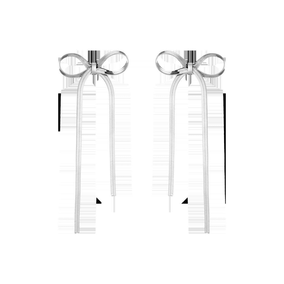 Herringbone Bow Earrings