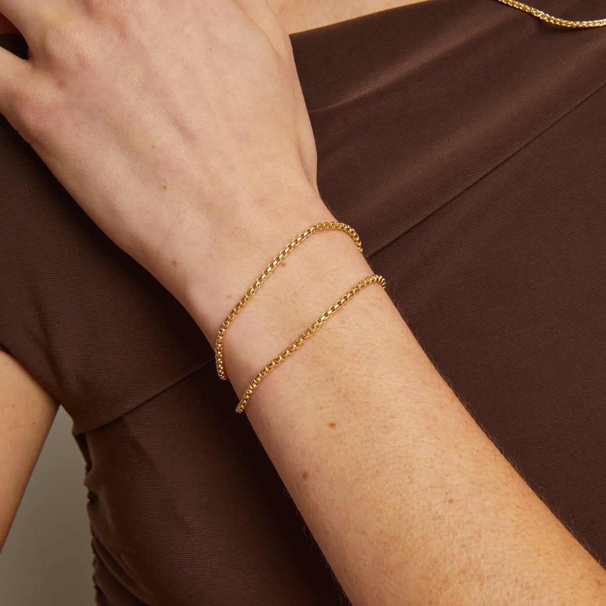 Round Box Chain Bracelet