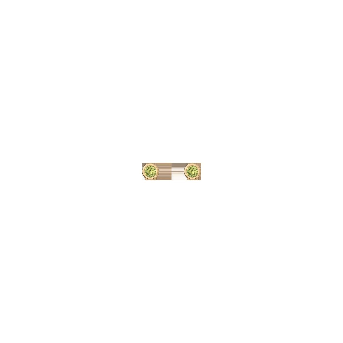 Aurate x Wilson: Lab Grown Peridot Bezel Stud Earrings