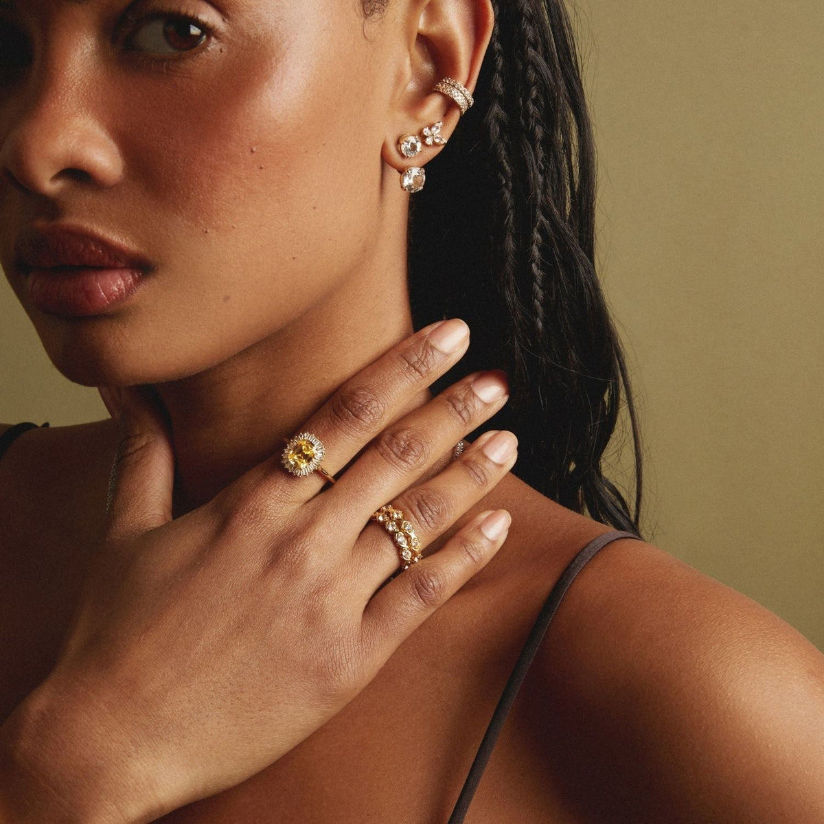 Lab Grown Yellow Canary Alexandra Ring