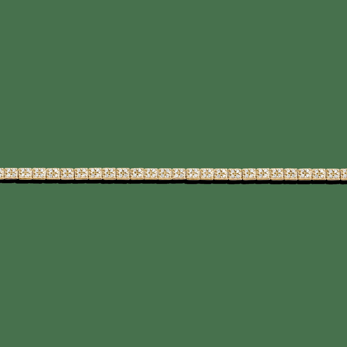 Diamond Cluster Tennis Bracelet