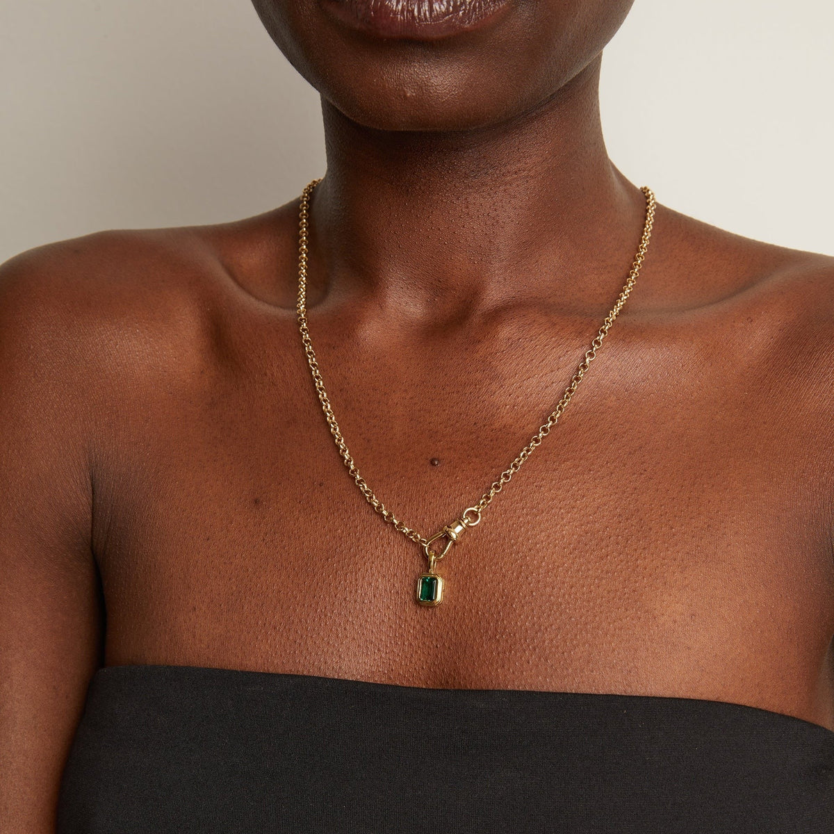 Lab Grown Emerald Heirloom Pendant
