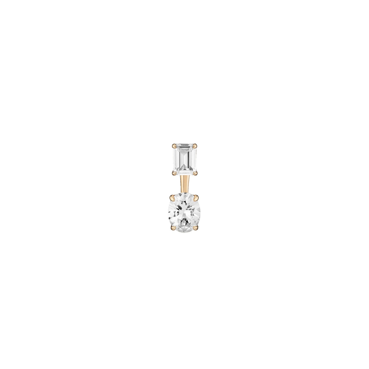 Lab Grown White Sapphire Ear Jacket