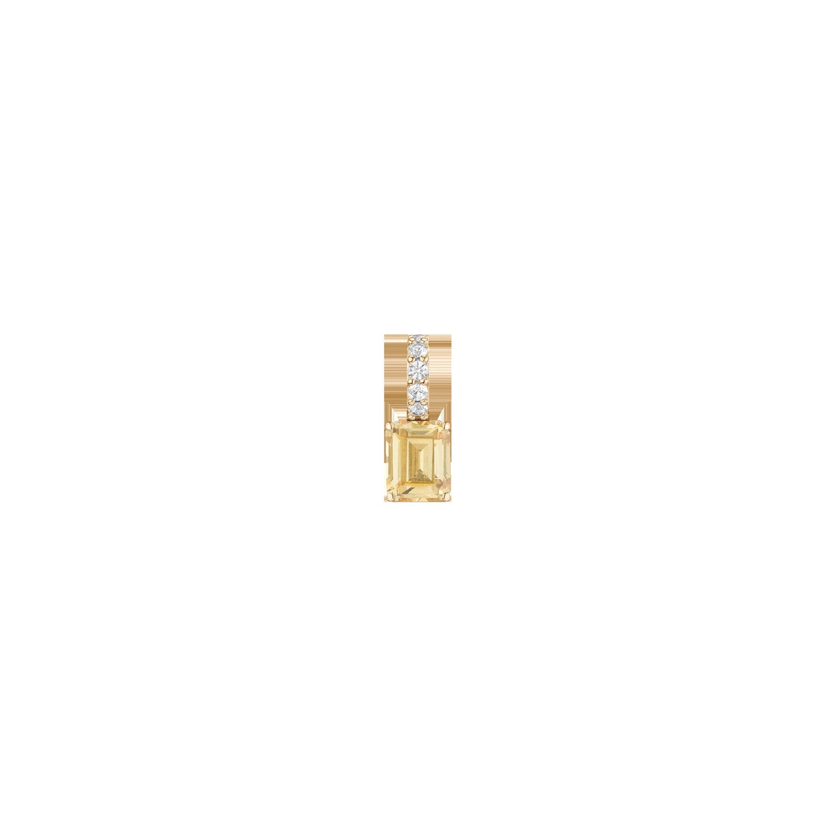 Emerald Cut Tennis Charm Pendant