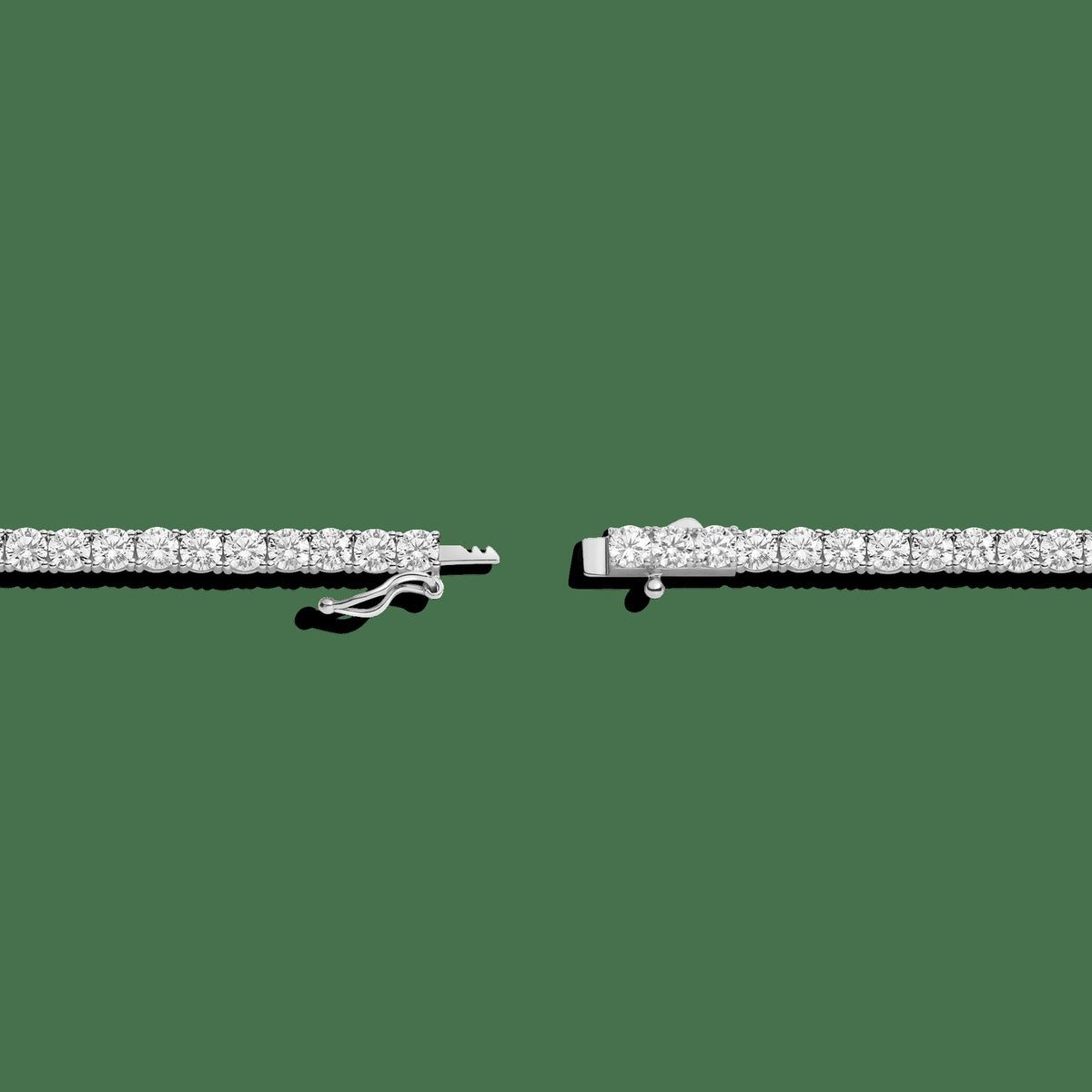 Lab Grown White Sapphire Tennis Necklace