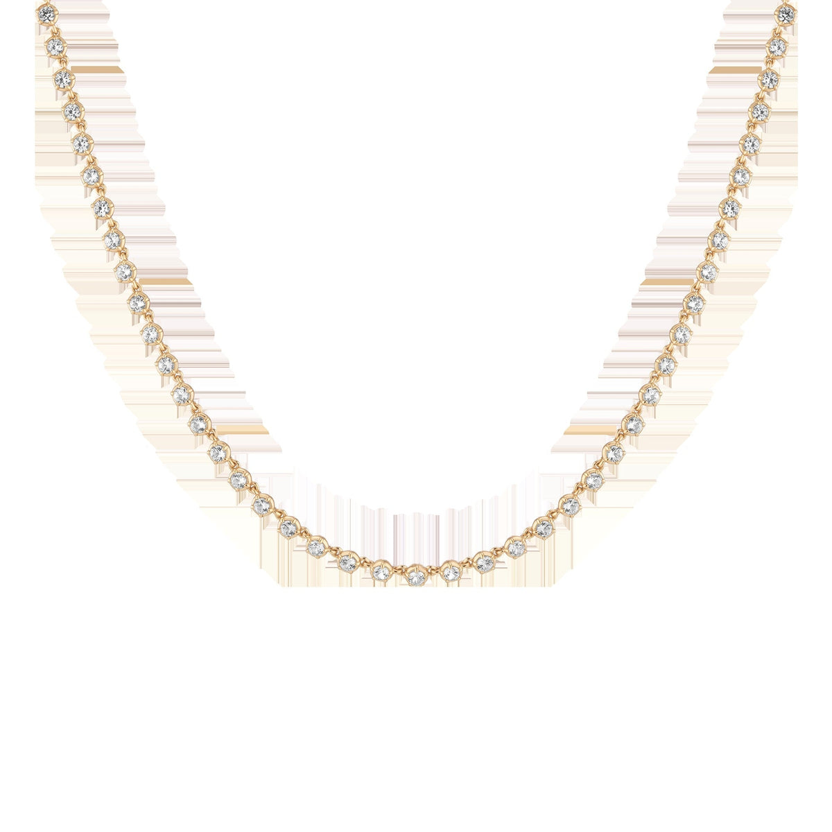 Lab Grown Diamond Georgian Tennis Necklace