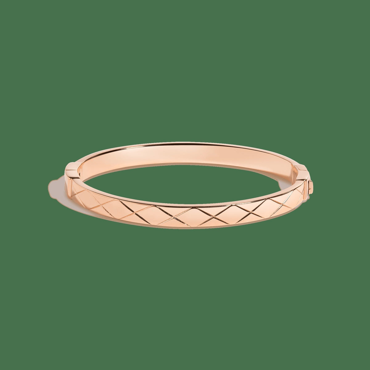 Quilted Gold Hinged Bracelet