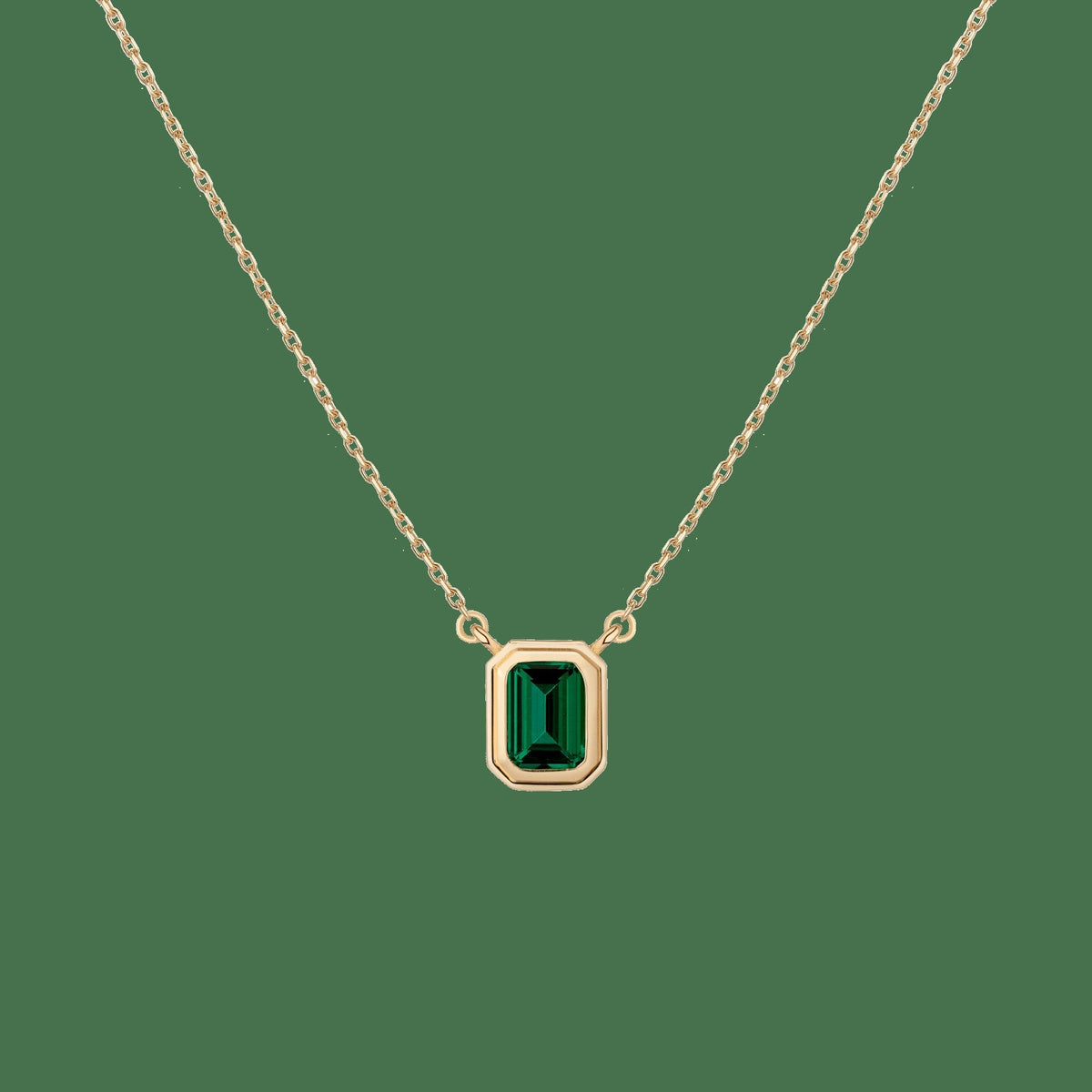Lab Grown Emerald Heirloom Necklace