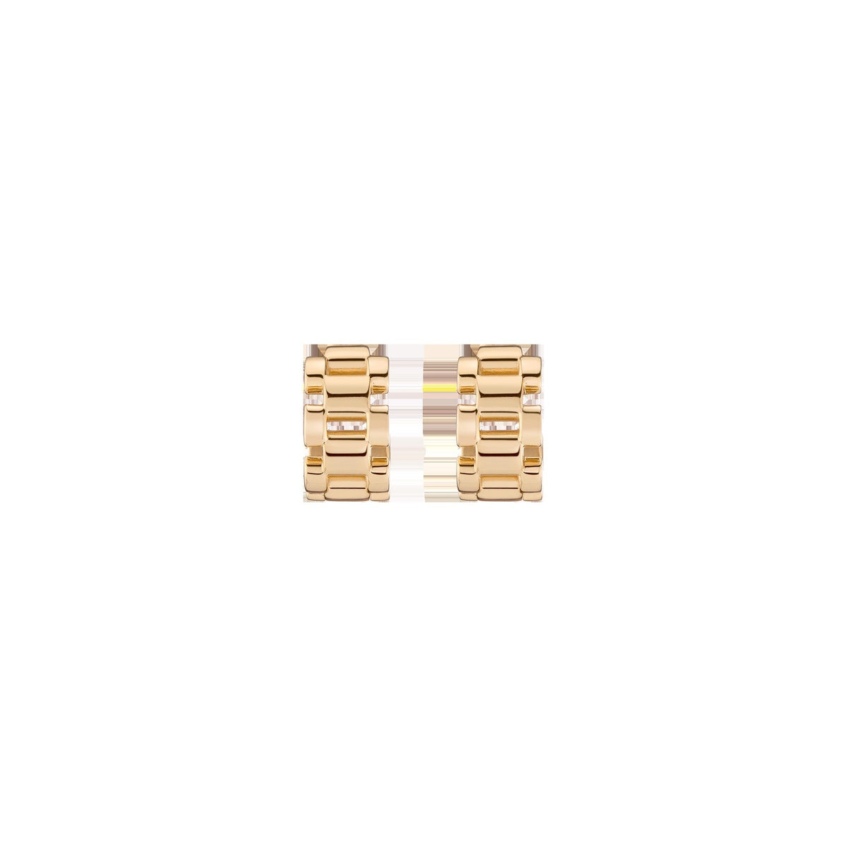 Panther Chain Link Hoop Earrings